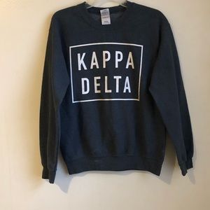 Kappa delta gray pull over sweater